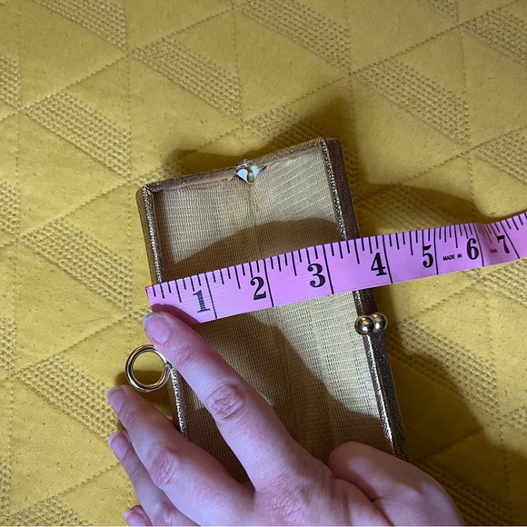 Vintage eyeglass case, pale green floral - Picture 10 of 10